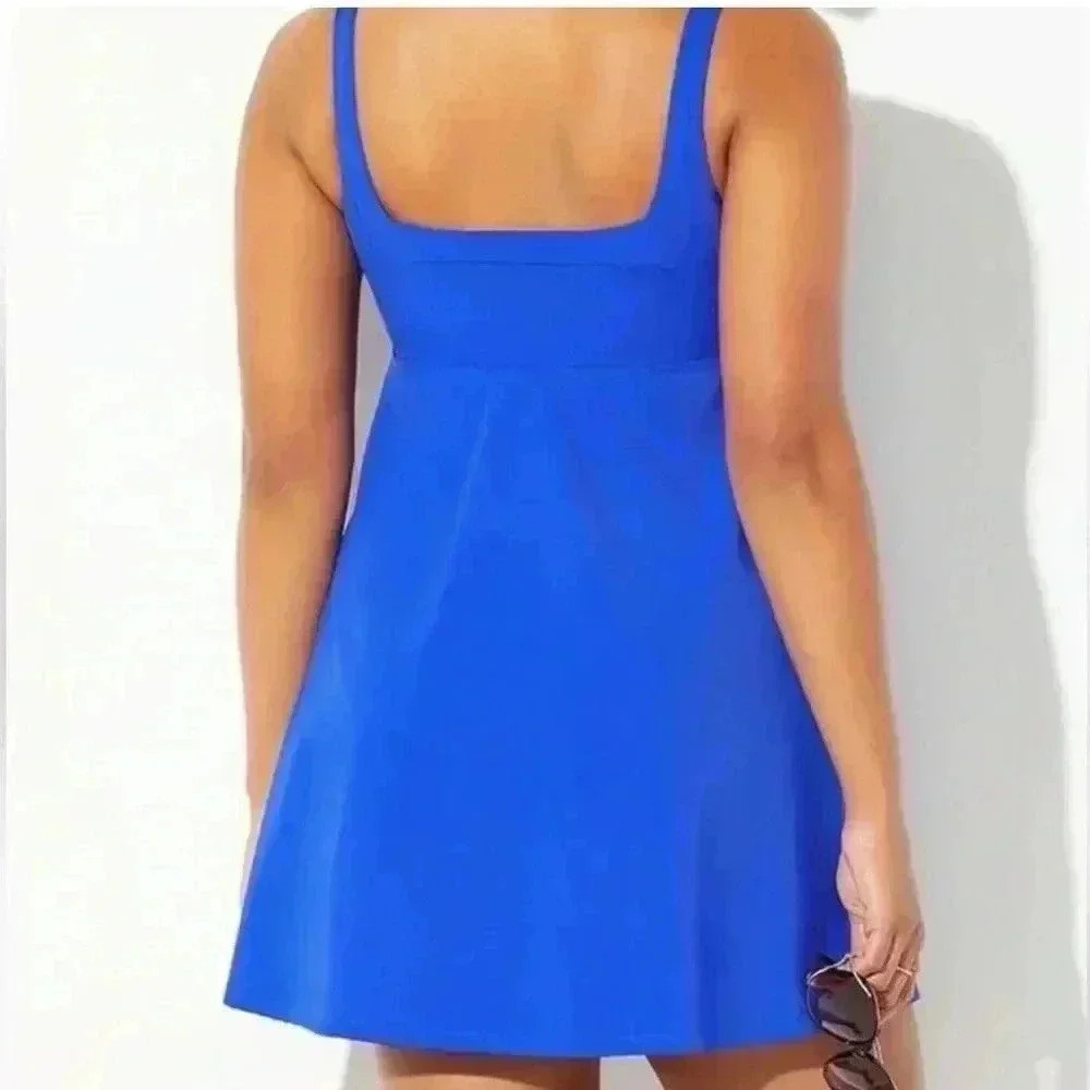 NEW Swimsuits For All Swim Dress Cobalt Blue Plus Size 26